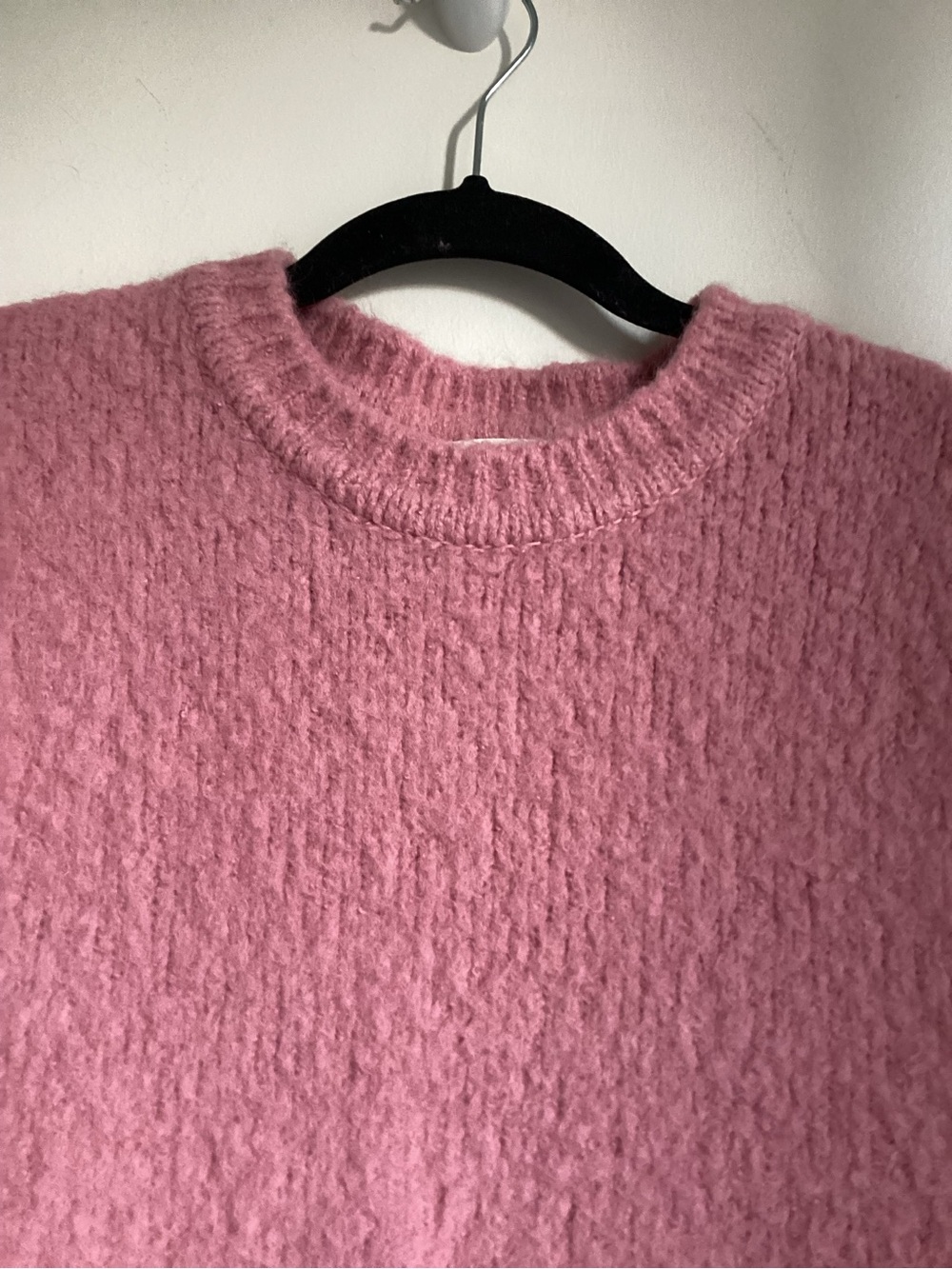 Egg Trading Fuzzy Alpaca Wool Blend Boucle Sweater Vest Large Pink Korea - Picture 6 of 16